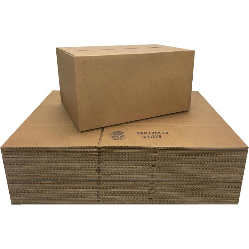 16x12x8 Shipping Boxes - 25 Pack, Corrugated Cardboard for Packing & Storage