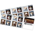 Coffee Themed Postage Stamps Collection - USA Forever Booklet of 20
