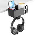 4-in-1 Desk Cup Holder & Headphone Organizer Clip - Under Desk Storage