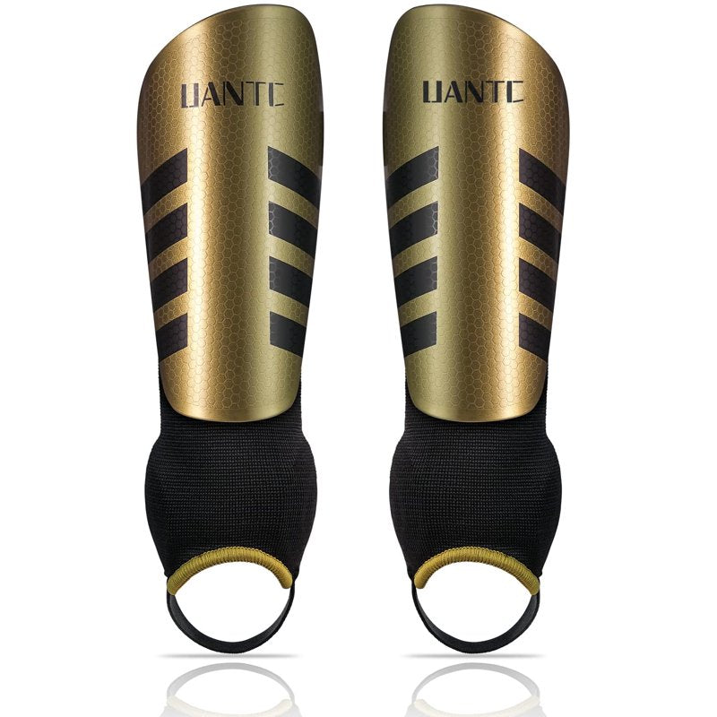Shin Guards with Ankle Protection for Kids - Adjustable Youth Soccer Guards XS
