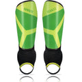Shin Guards with Ankle Protection for Kids - Adjustable Straps, XS, Green (1 Pair)
