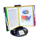 AdjustaView 10-Pocket Desk Organizer with Supplies Storage Base and Index Tabs