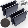 Extra Capacity Hanging File Folders with Box-Bottom & Security Cord - Set of 4