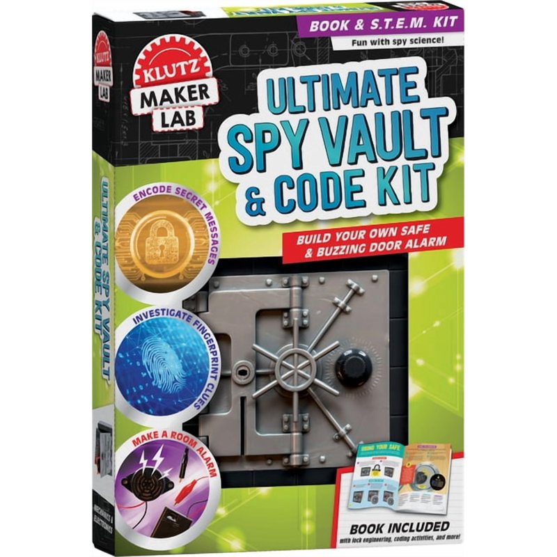 Spy Vault and Code Kit with Lock, Alarm & Electronic Components