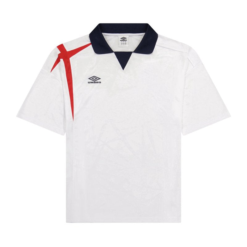 Umbro Boxy Football Shirt - Brilliant White / Baritone Blue / Goji Berry (S-XXL) – Men's