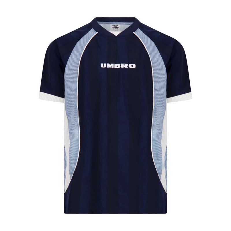 Umbro Men's Retro Panelled Raglan Shirt Baritone Blue / Brilliant White / Blue Fog XL