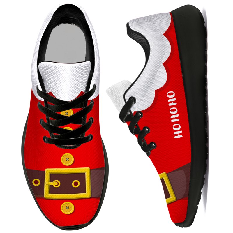Women's Christmas Santa Sneakers - Comfortable Running Shoes for Women