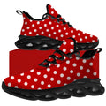 Women's Running Shoes Polka Dot Sneakers Lightweight Breathable Sport Shoes