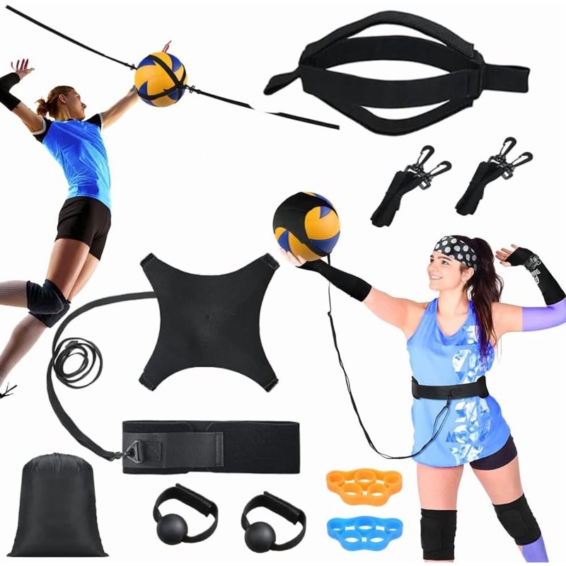 All-in-One Volleyball Training Equipment with Rebounder for Solo Practice
