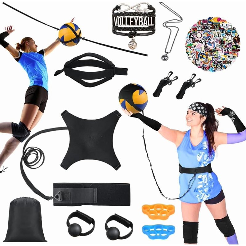 All-in-One Volleyball Training Equipment with Rebounder for Solo Practice