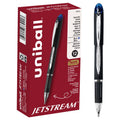 Uniball Jetstream Medium Point Ballpoint Pens - Blue Ink, Pack of 12
