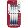 Uniball Vision Elite BLX Rollerball Pens - 0.8mm Bold Point, Blue-Black Ink, 4 Pack
