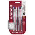 Uniball Vision Elite Rollerball Pens 0.8mm Bold Point Assorted Ink - 4 Pack
