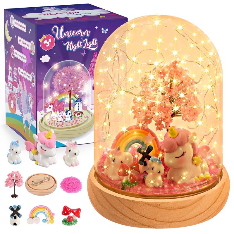 Kids Unicorn Night Light Craft Kit for Ages 3-12 - Creative DIY Toy Gift