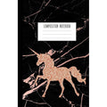 Unicorn Wide Ruled Composition Notebook 6x9 Inch with Cute Unicorn Design - 100 Sheets