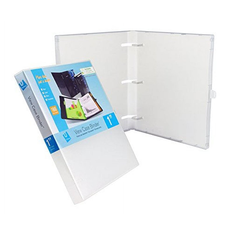 3 Pack Clear Poly Ring Binder with Snap-Lock Rings for Office & School