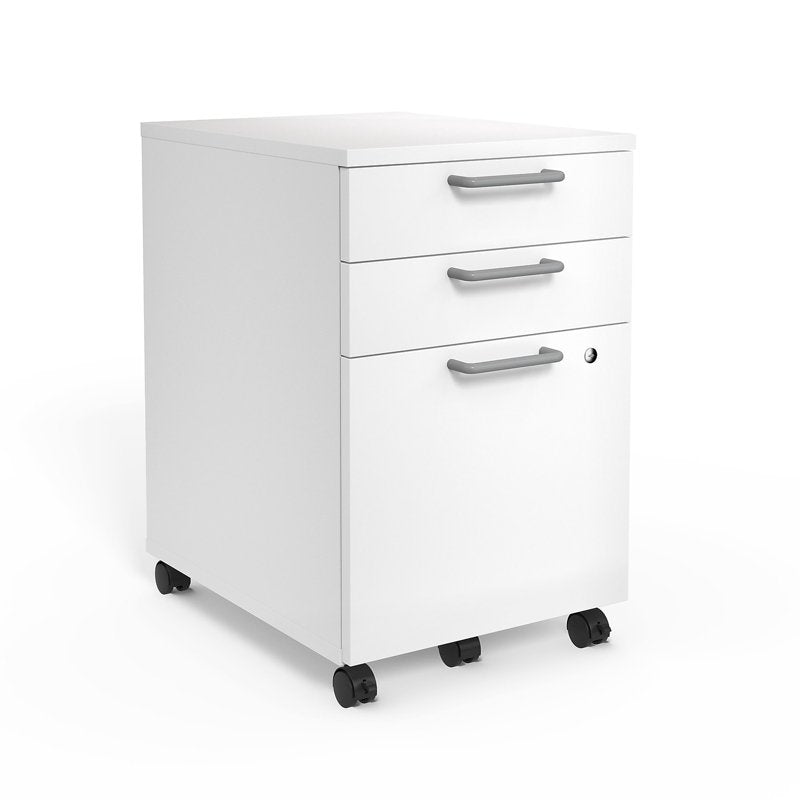 3-Drawer Office File Cabinet Mobile Pedestal for Letter & Legal Files