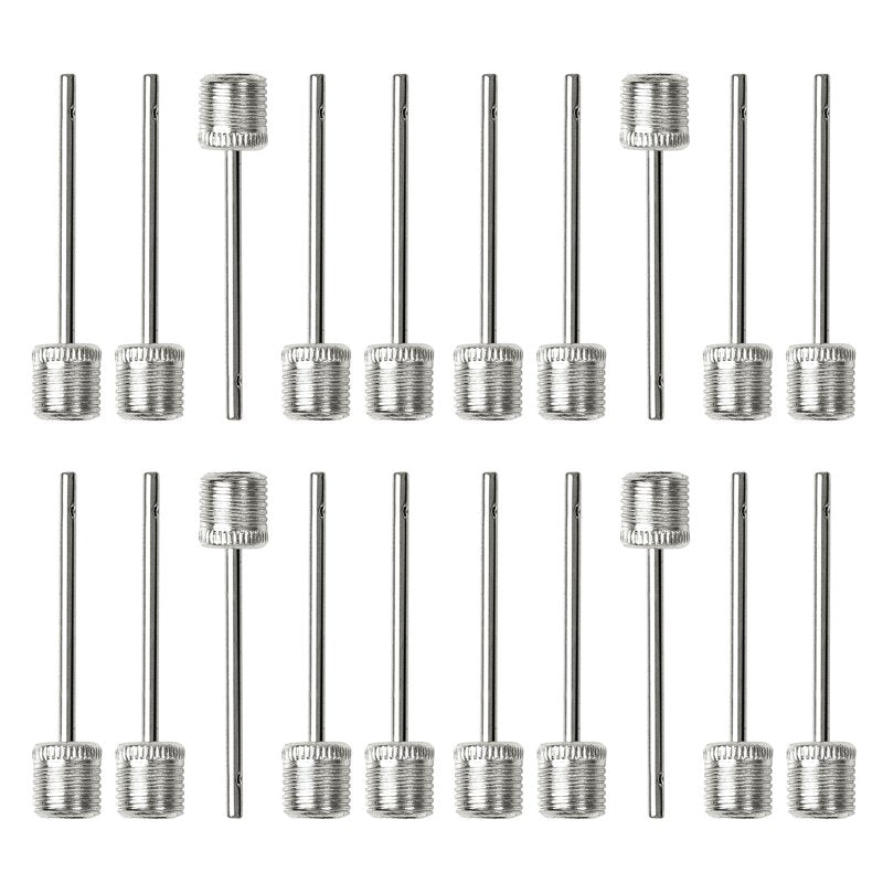 Sports Ball Inflation Needles Set - 20 Stainless Steel Pump Needles for Basketball Football Volleyball