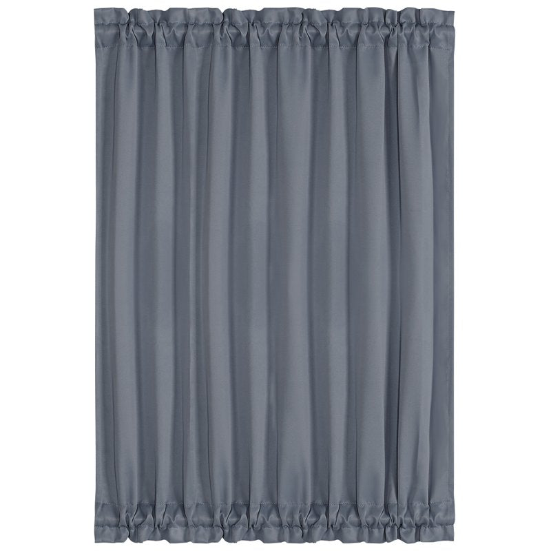 Dark Gray Solid Window Curtain Panel - Blackout Room Darkening 54x72 Inches