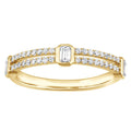 1/2 Ct Lab Grown Diamond Engagement Ring Sterling Silver & Gold Plated