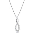 Lab Grown Diamond Pendant Necklace for Women, 1/4 Ct Silver Jewelry