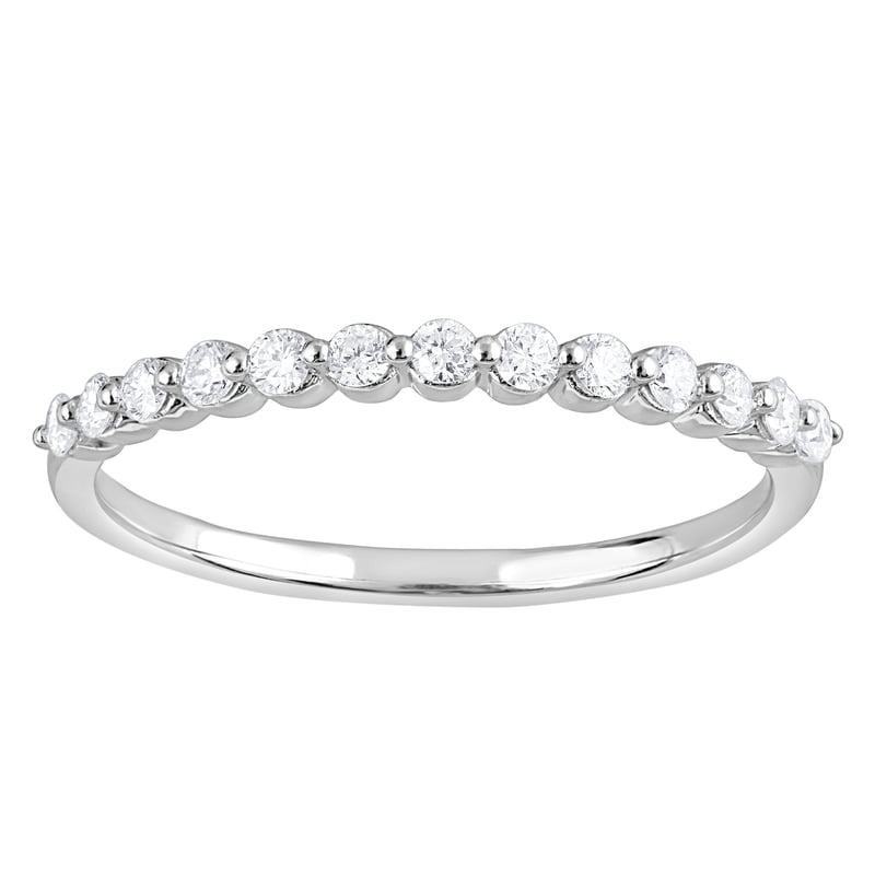 Lab Grown Diamond Band Ring in Sterling Silver for Women - 1/4 Ct