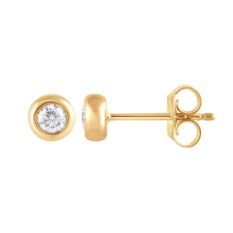 Lab Grown Diamond Stud Earrings in Sterling Silver for Women - 1/5 Ct