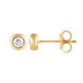 Lab Grown Diamond Stud Earrings in Sterling Silver for Women - 1/5 Ct