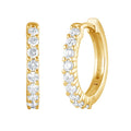 Lab Grown Diamond Huggie Earrings 1/2 Ct. Yellow Gold Sterling Silver