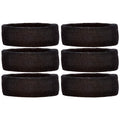 Sports Headbands Pack of 6 - Comfortable Sweat-Absorbing Team Headbands