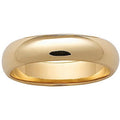 Unisex Classic 5mm 14kt Gold-Plated Wedding Band - High-Polish Finish
