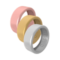 Smart Ring Protective Covers 3-Pack for QRNT Slim - Metallic Silicone Sleeves