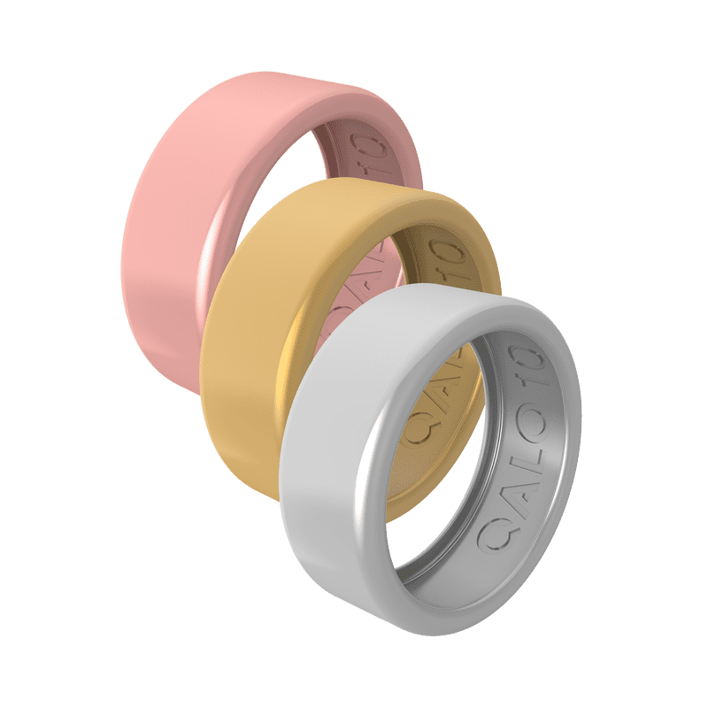 Smart Ring Protective Covers 3-Pack for QRNT Slim - Metallic Silicone Sleeves