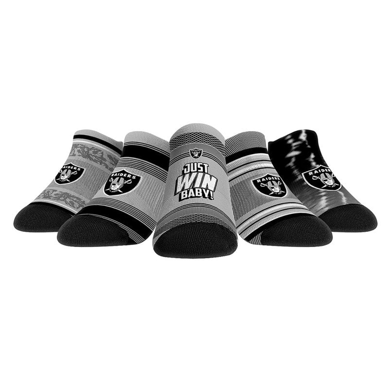Unisex Rock Em Las Vegas Raiders Crew Socks Five-Pack - Low-Cut Variation: Other, Crew, L/XL