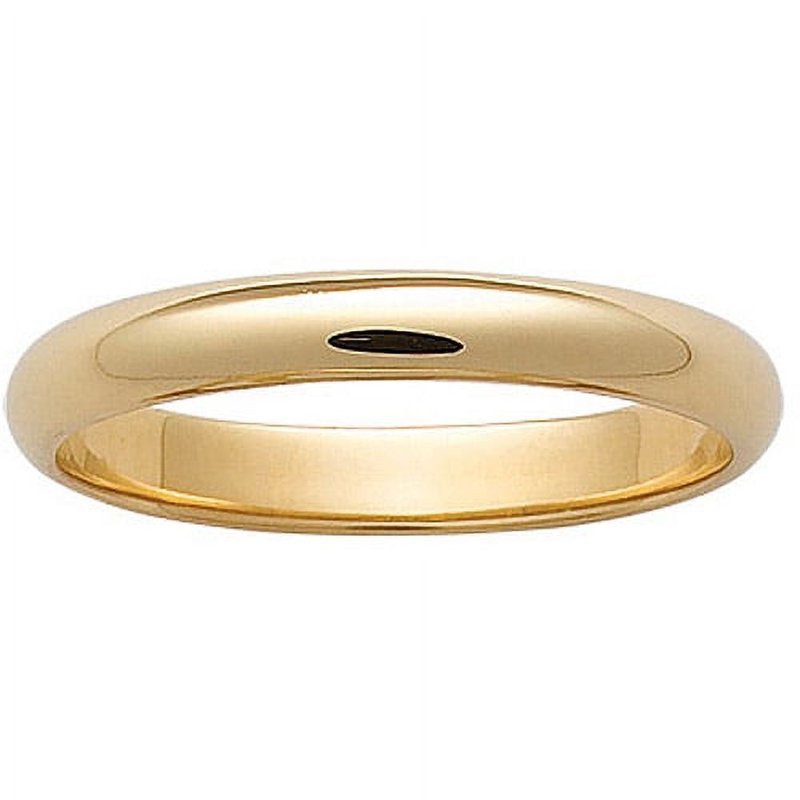 Unisex Slim 3mm 14kt Gold-Plated Wedding Band - Bridal Jewelry
