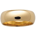 Unisex 7mm Gold-Plated Wedding Band - Classic 14kt Finish, Sizes 5+