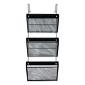 Mesh Wall File Organizer 3-Pack - Letter Size Black Office Storage