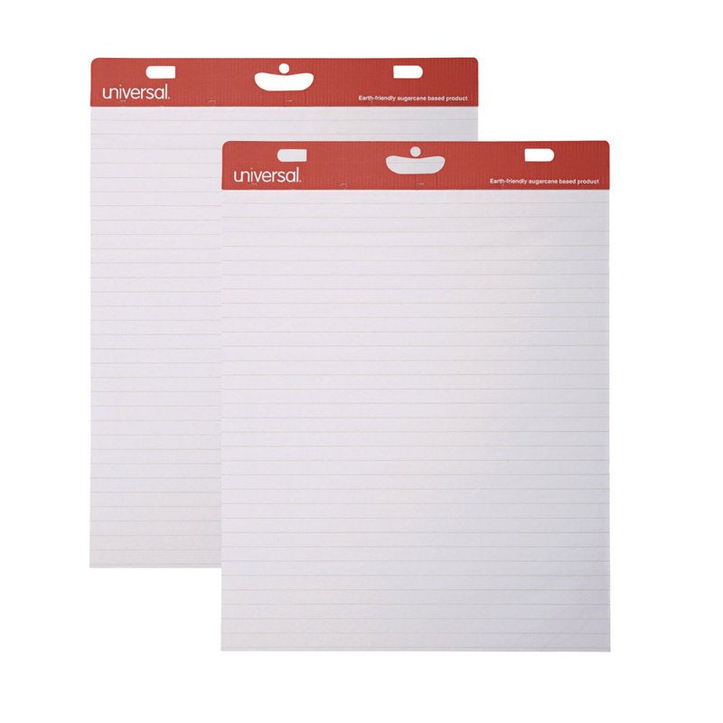 Renewable Sugarcane Easel Pads - Ruled, White, 27x34 Inches, 50 Sheets