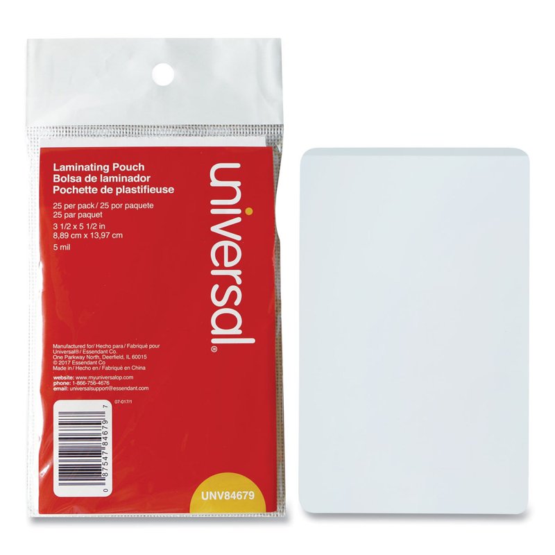 Clear Laminating Pouches 5 Mil for Photos Documents 5.5 x 3.5 Inches Pack of 25