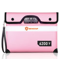 Fireproof Document Bag with Combination Lock - 6200°F Heat-Resistant Water-Resistant Pouch