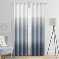 Blackout Curtains Two Tone Ombre Grommet Window Drapes - Modern Linen Style