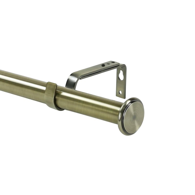 Adjustable Metal Curtain Rod Set with Finials - Modern Minimalist Window Treatment