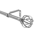 Heavy-Duty Steel Cage Curtain Rod with Decorative Finials – Adjustable 28-48 Inches