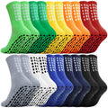 Men's Non Slip Grip Socks for Sports Gym Yoga and Dance - 10 Pairs, Size 9-11