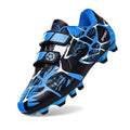 Utlike Boys Soccer Cleats Football Shoes Outdoor Non Training Shoes Unisex Baseball Cleats Youth 6-7 Years Blue