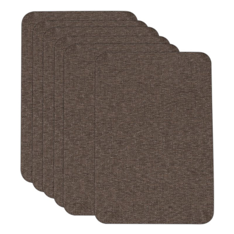 Fabric Repair Patches Linen Sofa Upholstery DIY Kit Dark Brown 6 Pack