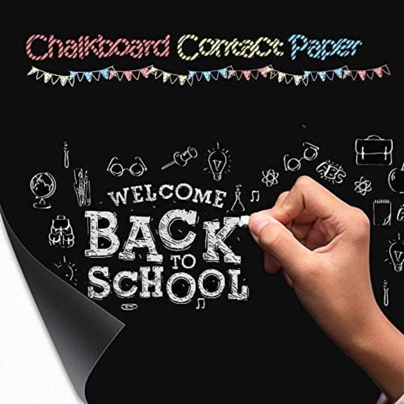 Removable Chalkboard Contact Paper Roll - Self-Adhesive Wall Decal for Home and Office