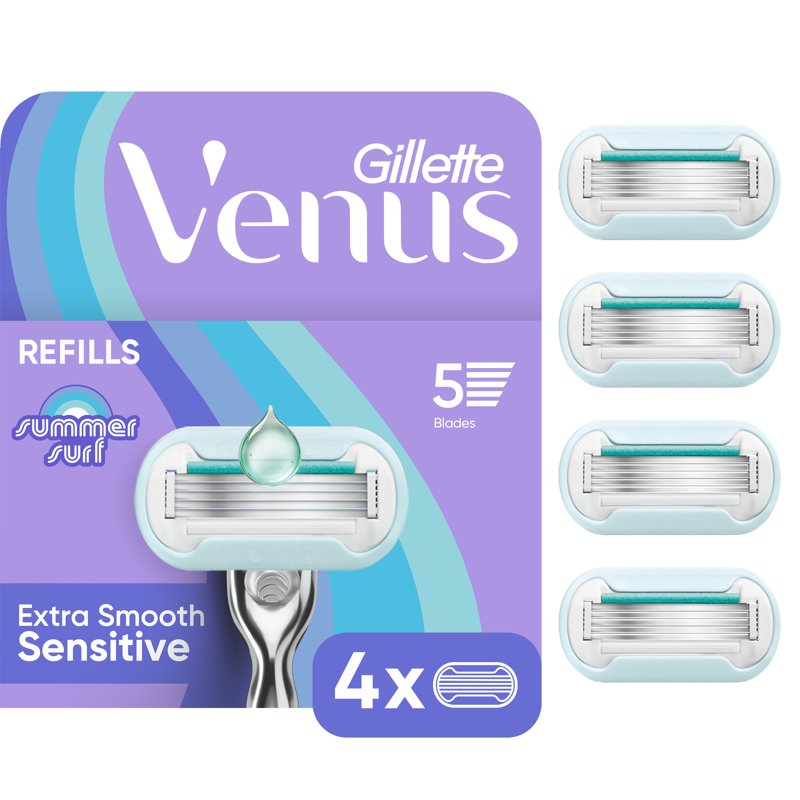 Venus Extra Smooth Sensitive Razor Blade Refills - 4 Pack
