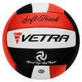 Premium Soft Touch Volleyball - Official Size 5, Indoor & Outdoor Use, Red/Black/White