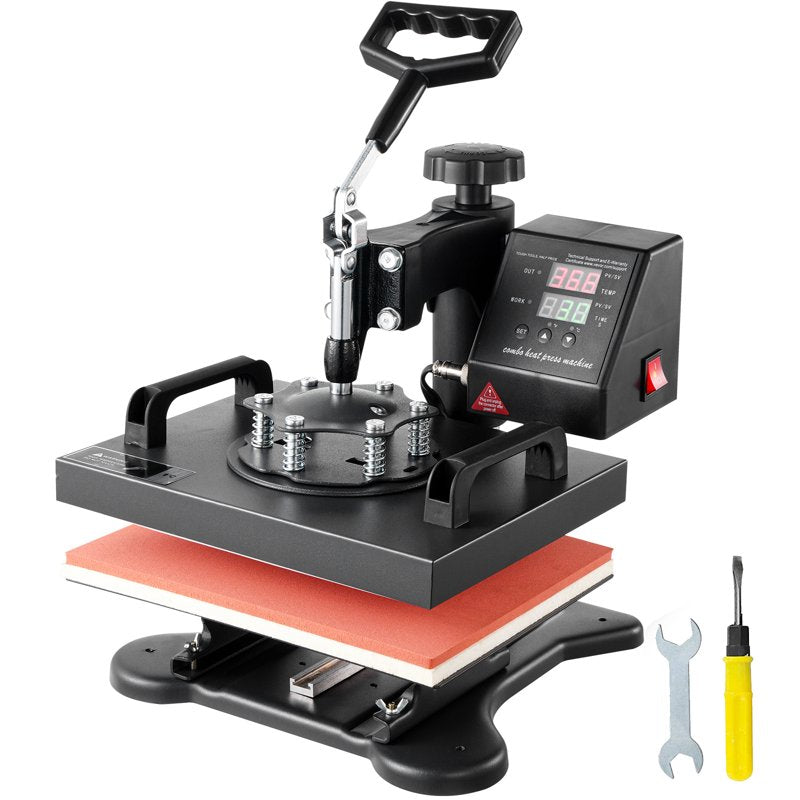 12x10 Inch Heat Press Machine for Sublimation T-Shirts & Crafts - Dual Digital Control